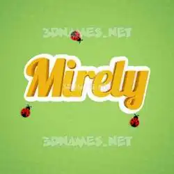 mirely in Ladybugs style - 3D name wallpaper