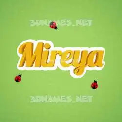 mireya in Ladybugs style - 3D name wallpaper