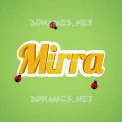 mirra in Ladybugs style - 3D name wallpaper