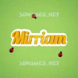 mirriam in Ladybugs style - 3D name wallpaper