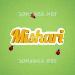 mishari in Ladybugs style - 3D name wallpaper