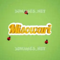 misowari in Ladybugs style - 3D name wallpaper