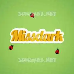 missdark in Ladybugs style - 3D name wallpaper