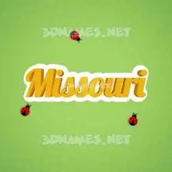 missouri in Ladybugs style - 3D name wallpaper