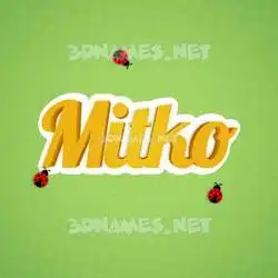 mitko in Ladybugs style - 3D name wallpaper