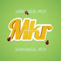 mkr in Ladybugs style - 3D name wallpaper