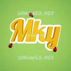 mky in Ladybugs style - 3D name wallpaper
