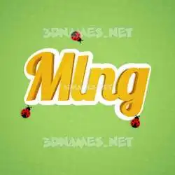 mlng in Ladybugs style - 3D name wallpaper