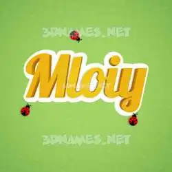 mloiy in Ladybugs style - 3D name wallpaper