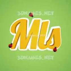 mls in Ladybugs style - 3D name wallpaper