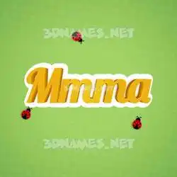 mmma in Ladybugs style - 3D name wallpaper