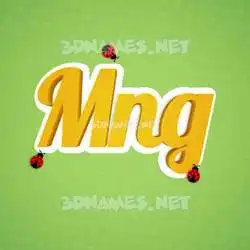 mng in Ladybugs style - 3D name wallpaper