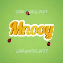 mnooy in Ladybugs style - 3D name wallpaper