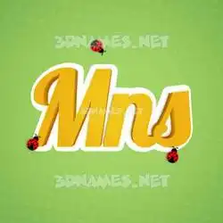 mns in Ladybugs style - 3D name wallpaper