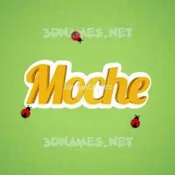 moche in Ladybugs style - 3D name wallpaper