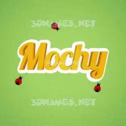 mochy in Ladybugs style - 3D name wallpaper