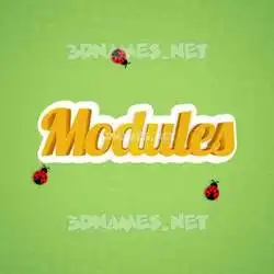 modules in Ladybugs style - 3D name wallpaper