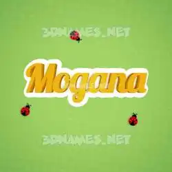 mogana in Ladybugs style - 3D name wallpaper