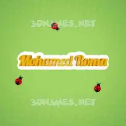 mohamed roma in Ladybugs style - 3D name wallpaper