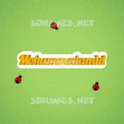 mohammedamid in Ladybugs style - 3D name wallpaper