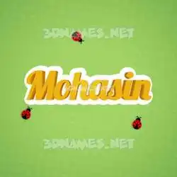 mohasin in Ladybugs style - 3D name wallpaper