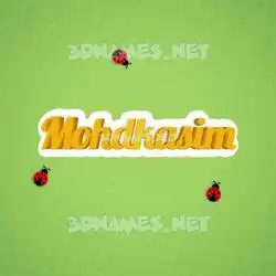 mohdkasim in Ladybugs style - 3D name wallpaper