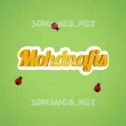 mohdnafis in Ladybugs style - 3D name wallpaper