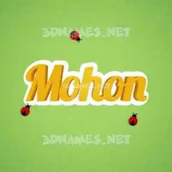 mohon in Ladybugs style - 3D name wallpaper