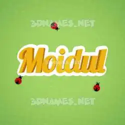 moidul in Ladybugs style - 3D name wallpaper