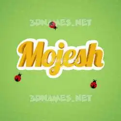mojesh in Ladybugs style - 3D name wallpaper