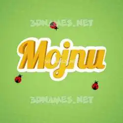mojnu in Ladybugs style - 3D name wallpaper