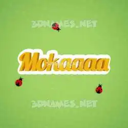 mokaaaa in Ladybugs style - 3D name wallpaper
