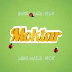 moktar in Ladybugs style - 3D name wallpaper