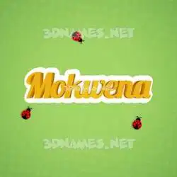 mokwena in Ladybugs style - 3D name wallpaper