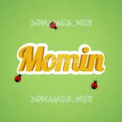 momin in Ladybugs style - 3D name wallpaper