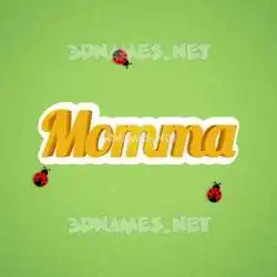momma in Ladybugs style - 3D name wallpaper