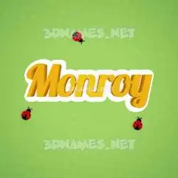 monroy in Ladybugs style - 3D name wallpaper