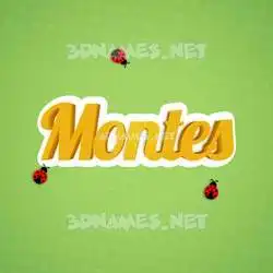 montes in Ladybugs style - 3D name wallpaper