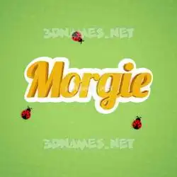 morgie in Ladybugs style - 3D name wallpaper