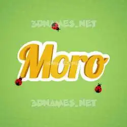 moro in Ladybugs style - 3D name wallpaper