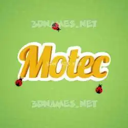 motec in Ladybugs style - 3D name wallpaper