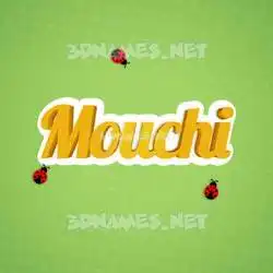 mouchi in Ladybugs style - 3D name wallpaper