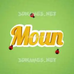 moun in Ladybugs style - 3D name wallpaper