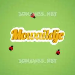 mowaildje in Ladybugs style - 3D name wallpaper