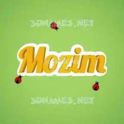 mozim in Ladybugs style - 3D name wallpaper
