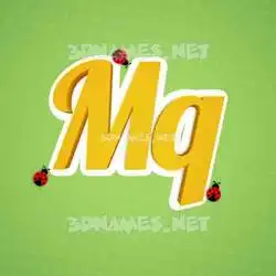 mq in Ladybugs style - 3D name wallpaper