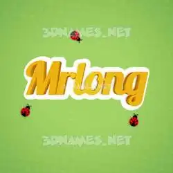 mrlong in Ladybugs style - 3D name wallpaper