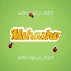 mshasho in Ladybugs style - 3D name wallpaper