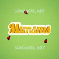 msmsms in Ladybugs style - 3D name wallpaper