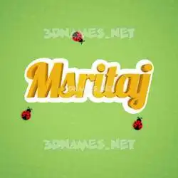 msritaj in Ladybugs style - 3D name wallpaper